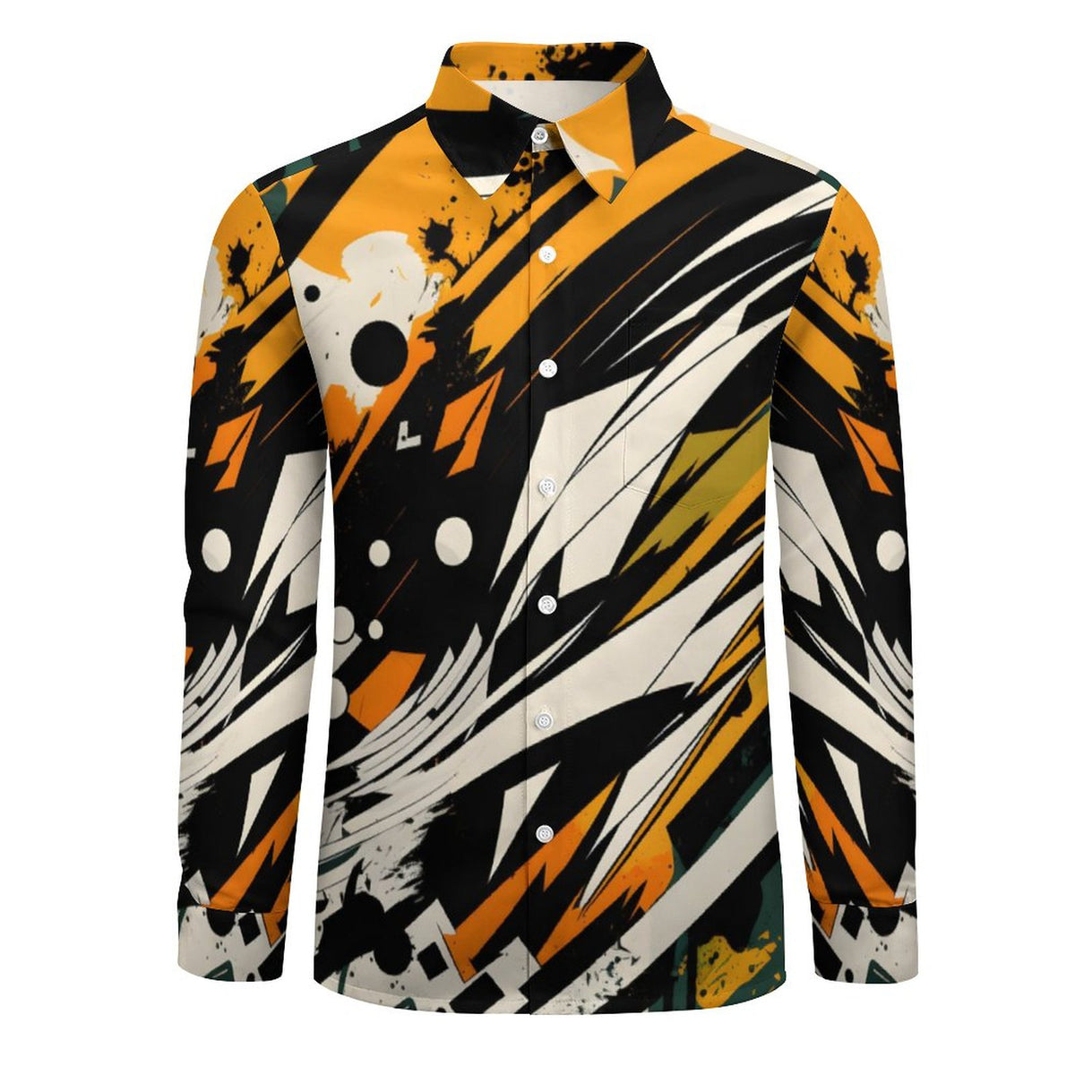 135gsm Casual Long-Sleeve Shirt for Men(All-Over Printing)