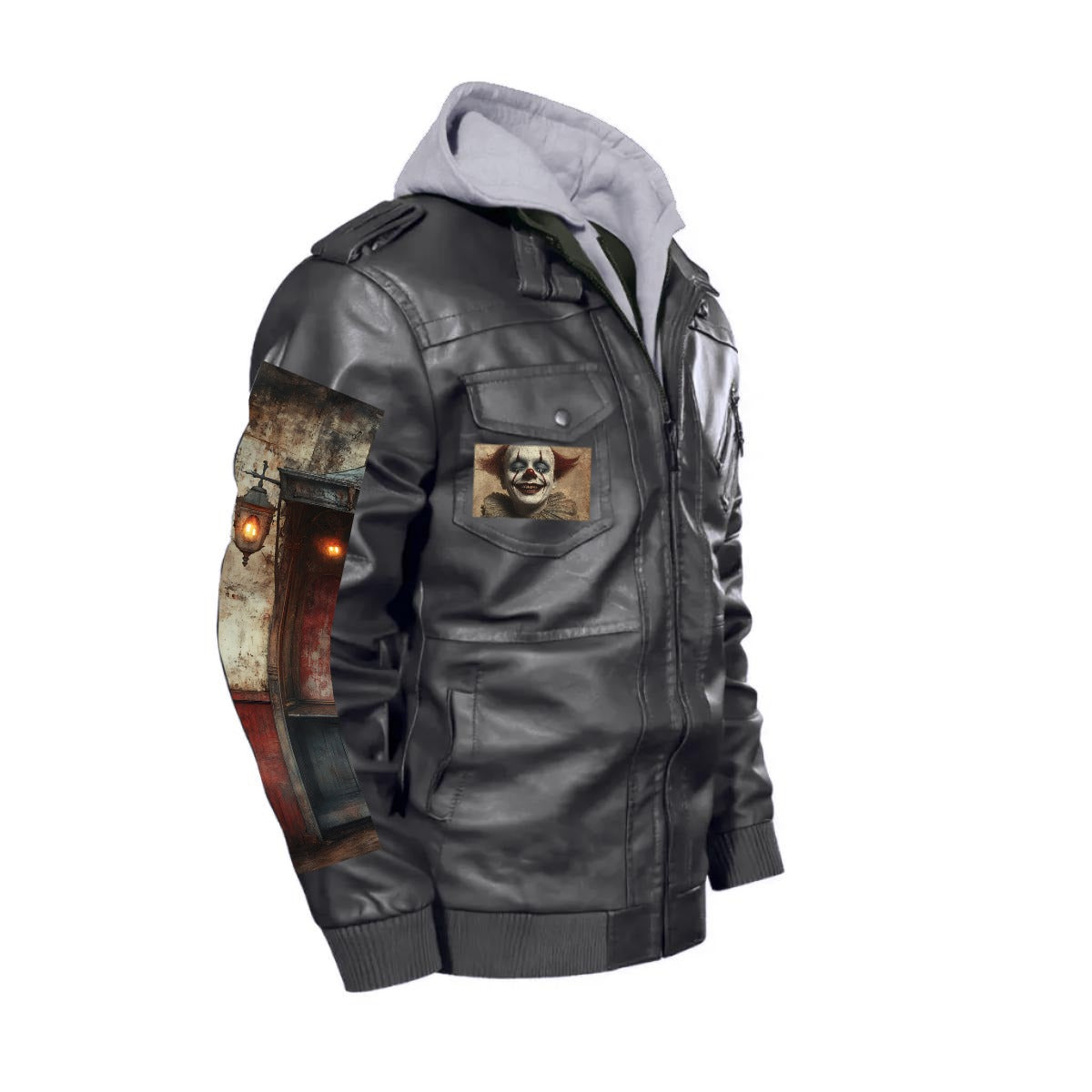 Men's Zip Leather Jacket |DTF