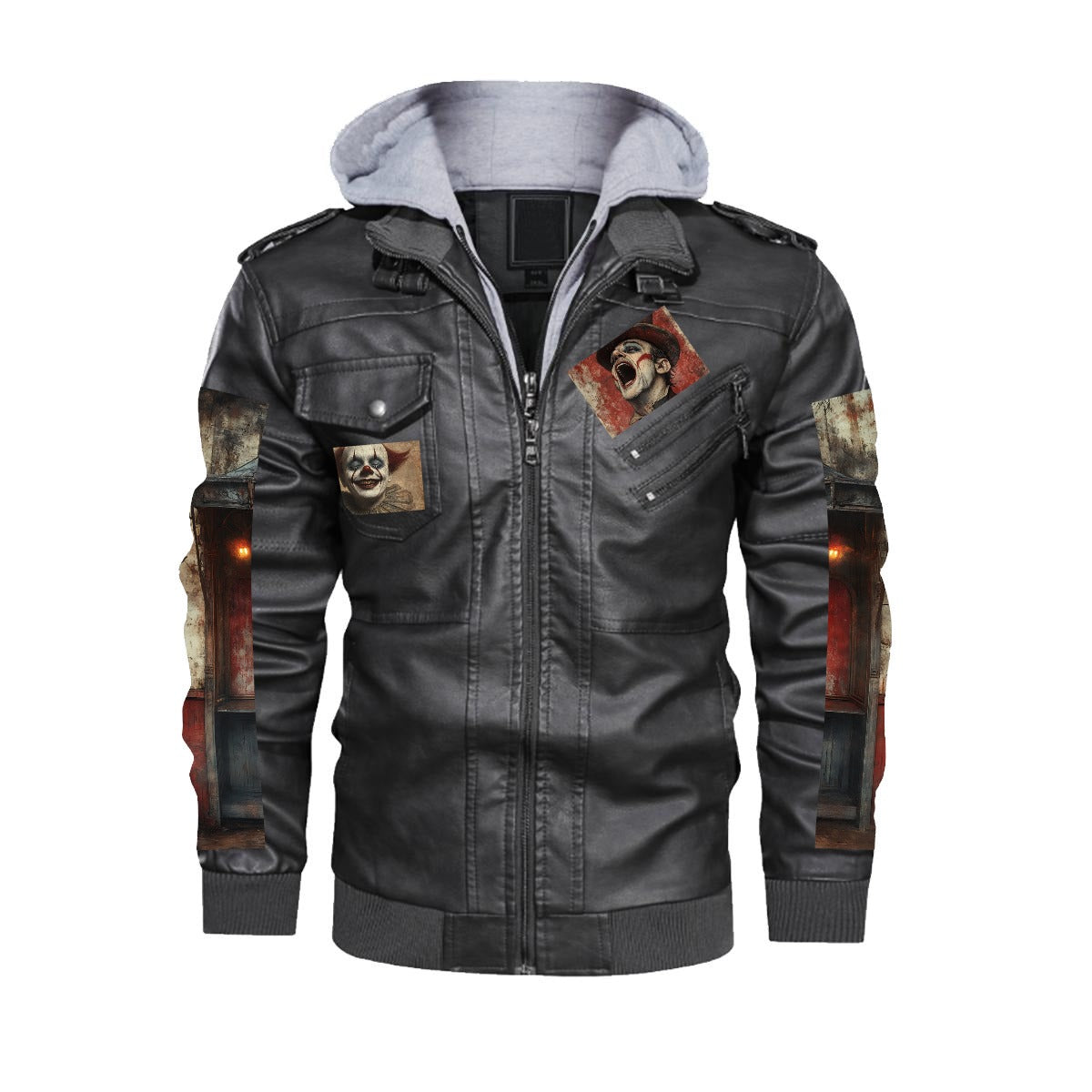 Men's Zip Leather Jacket |DTF