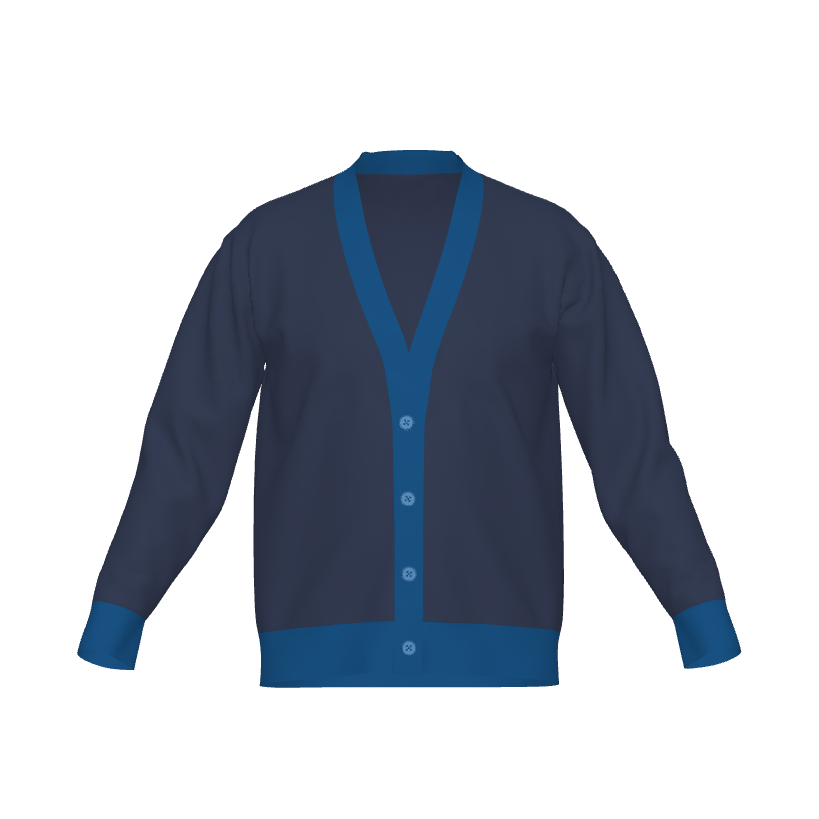 Blue and Blue Unisex Cardigan