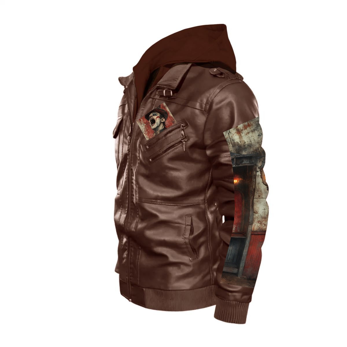 Men's Zip Leather Jacket |DTF