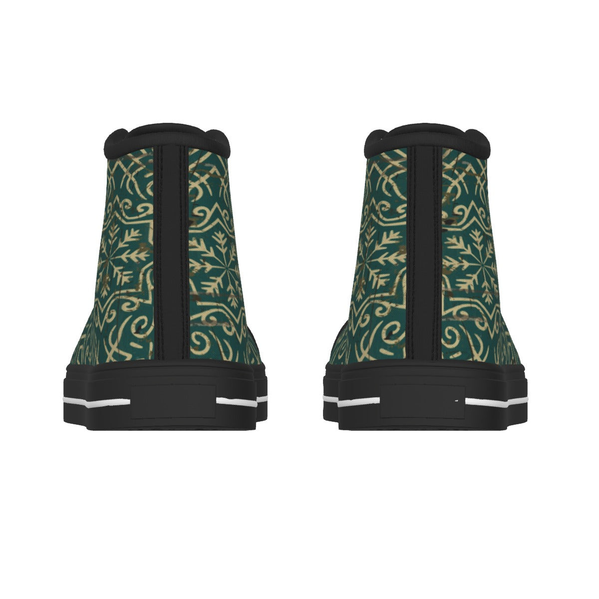 Green and Black Canvas Shoes
