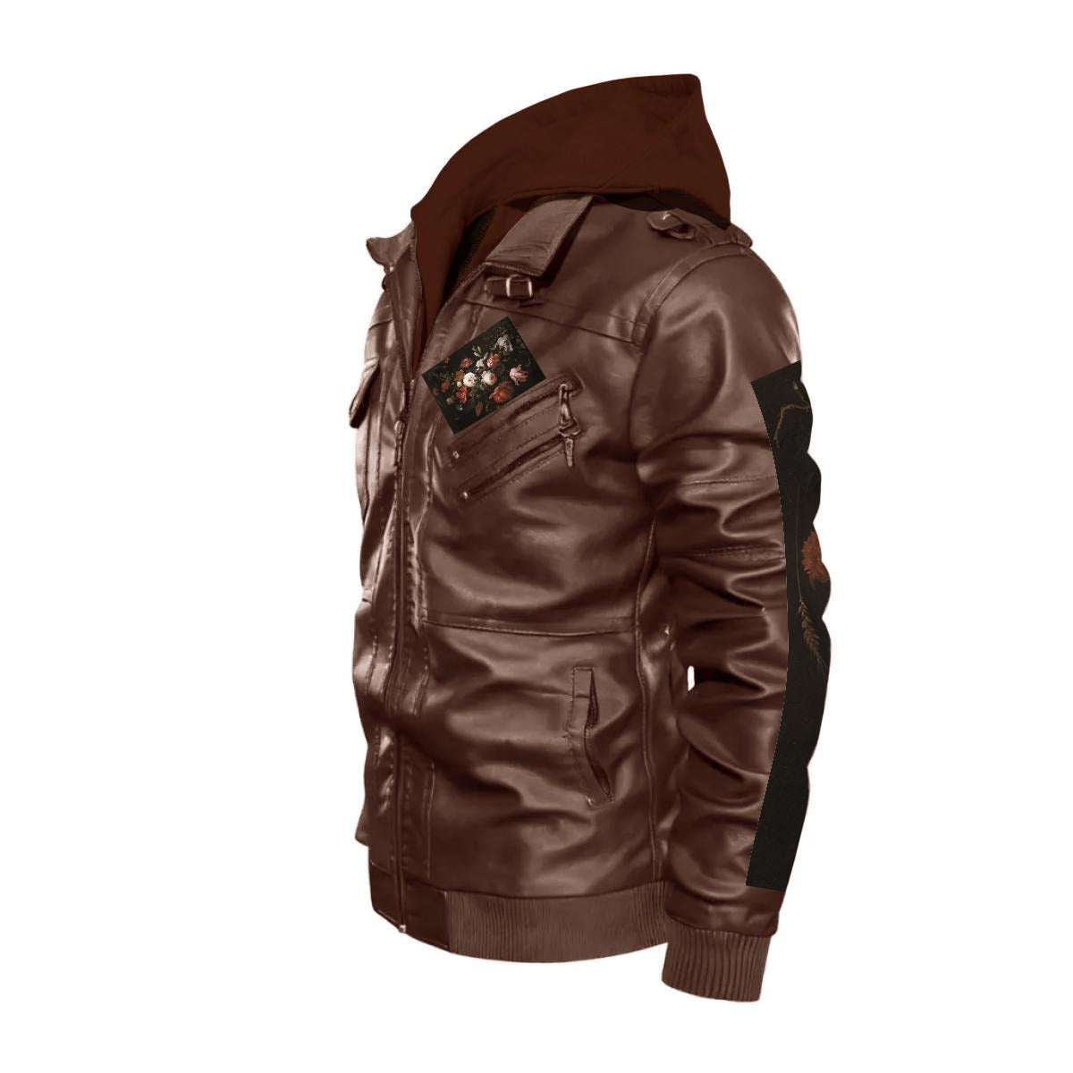 Men's Zip Leather Jacket |DTF