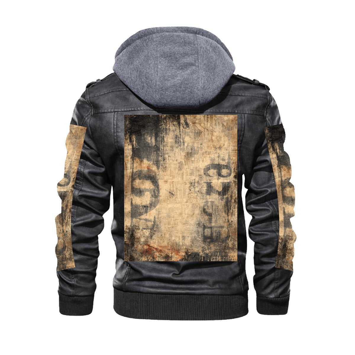 Men's Zip Leather Jacket |DTF