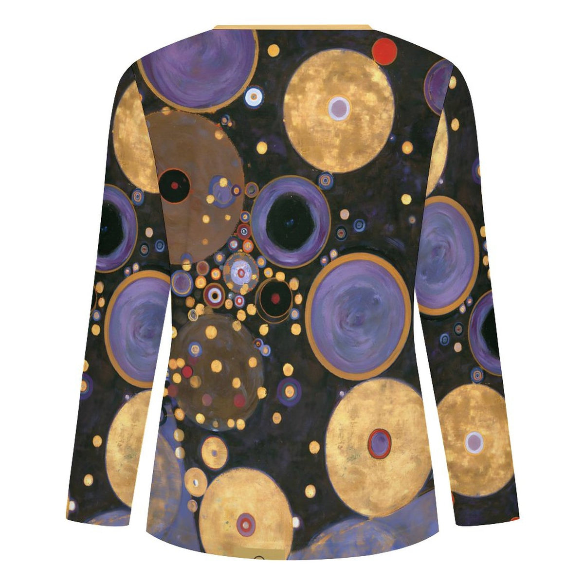 180gsm Crew Neck Long Sleeve T-Shirt(All-Over Printing) circles!