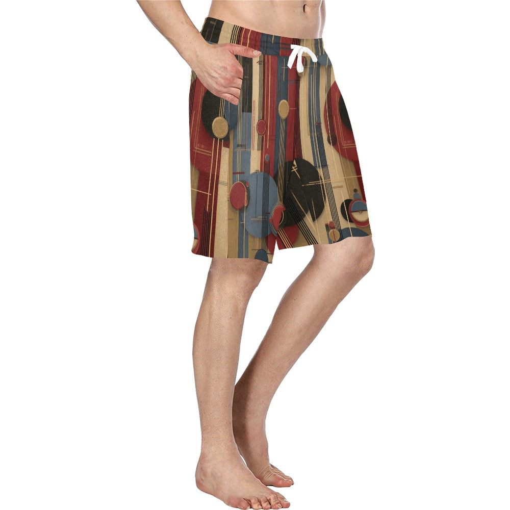 Men's Soft Fabric Casual Beach Shorts All Print