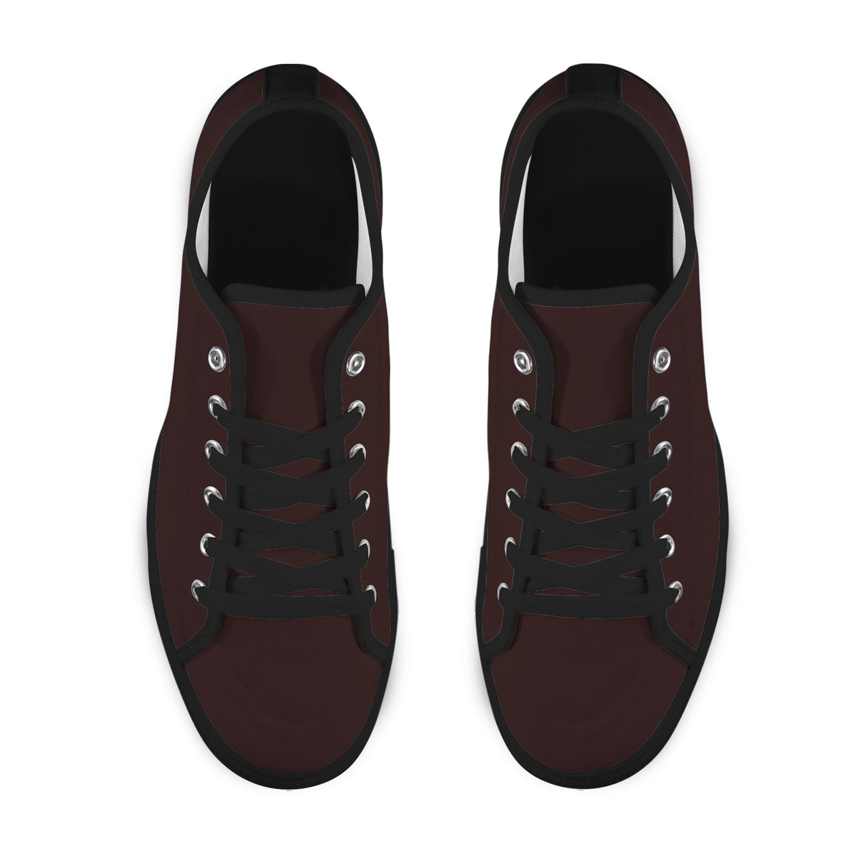 Men's Custom Seattle Nylon Canvas Low Top Casual Shoes - Maroon