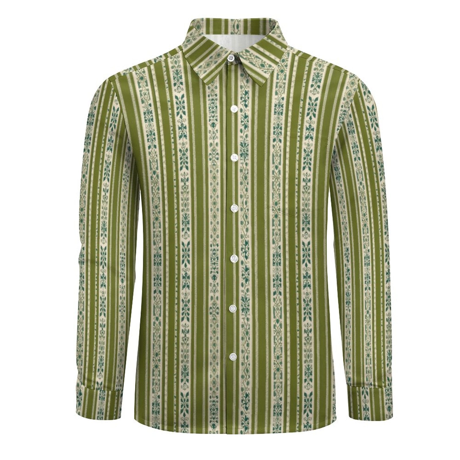 Men's Long Sleeve Shirt with Pocket(All-Over Printing)
