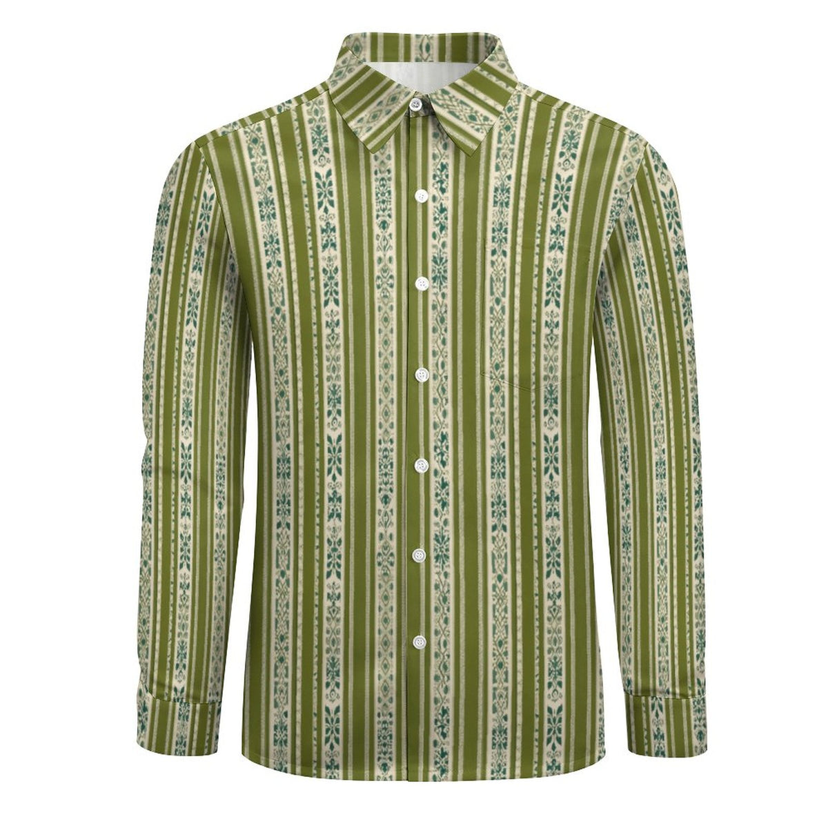 Men's Long Sleeve Shirt with Pocket(All-Over Printing)