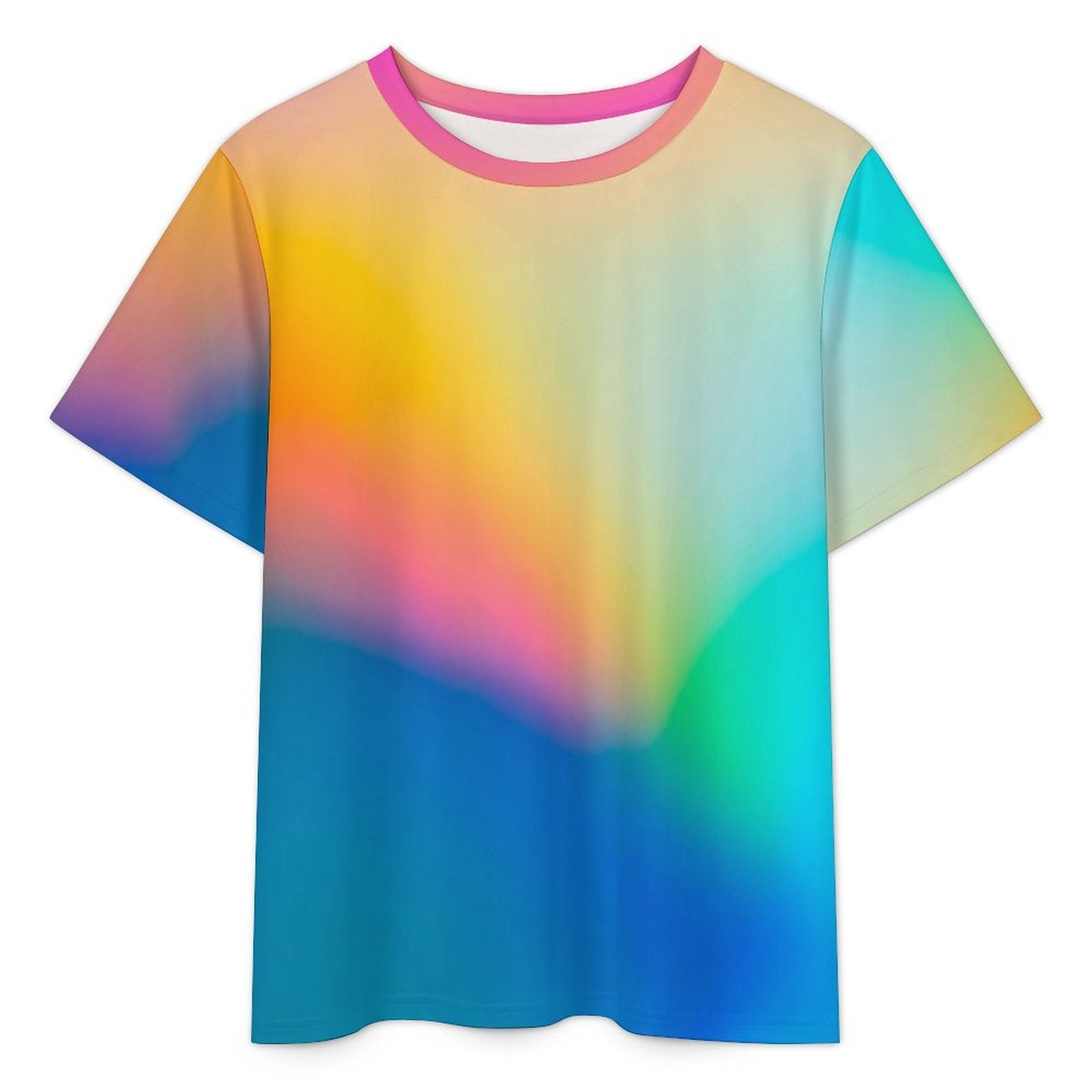 180gsm Short Sleeved Pajama Set(All-Over Printing) retro color swirl