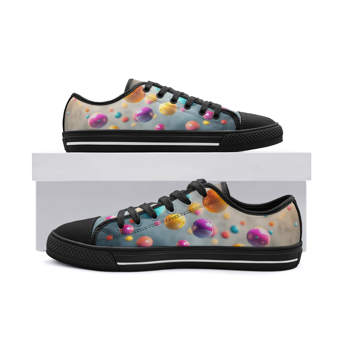 Custom Unisex Low-Top Canvas Sneakers Classic Skate Shoes