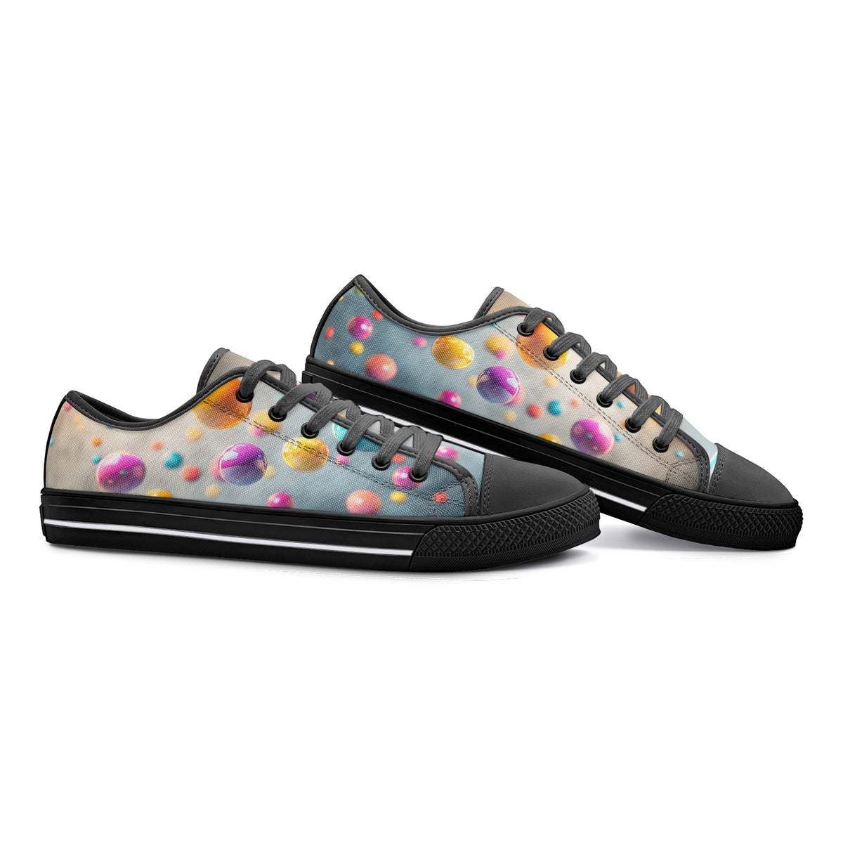 Custom Unisex Low-Top Canvas Sneakers Classic Skate Shoes