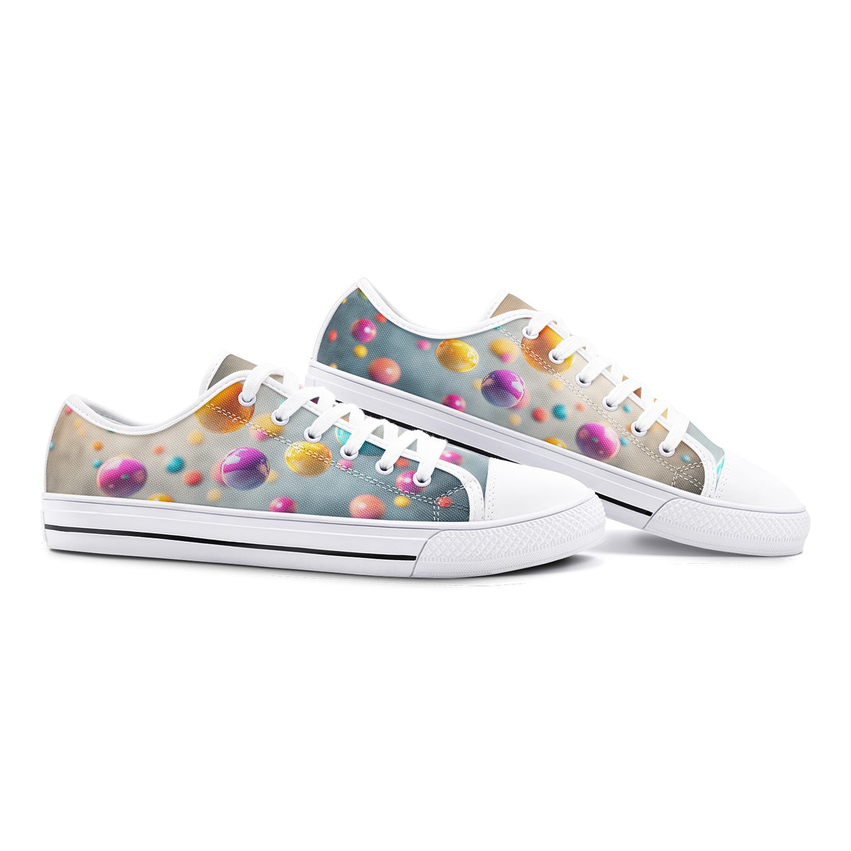 Custom Unisex Low-Top Canvas Sneakers Classic Skate Shoes