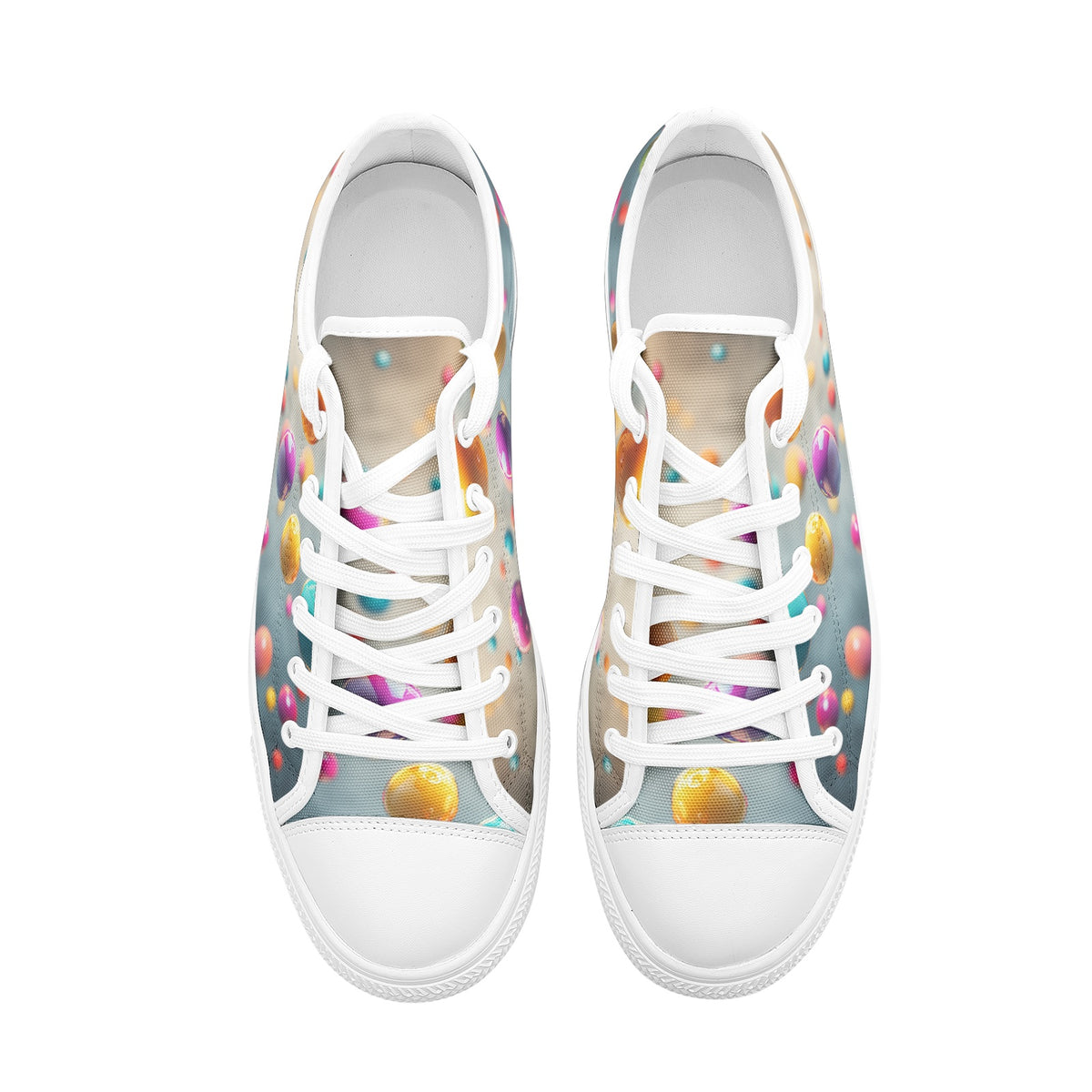 Custom Unisex Low-Top Canvas Sneakers Classic Skate Shoes