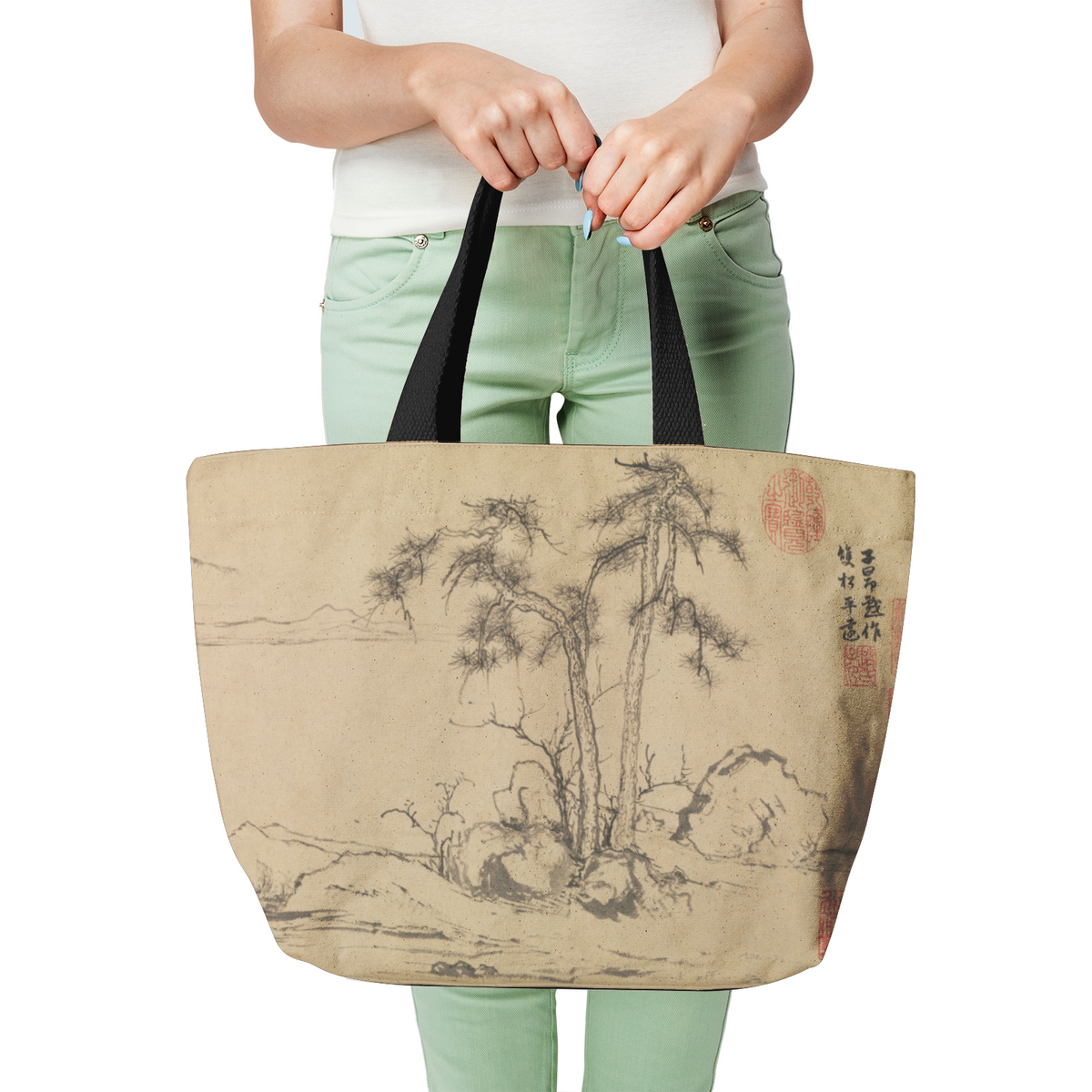 Heavy Duty Canvas Tote Bag 12oz Cotton Large Japan Style
