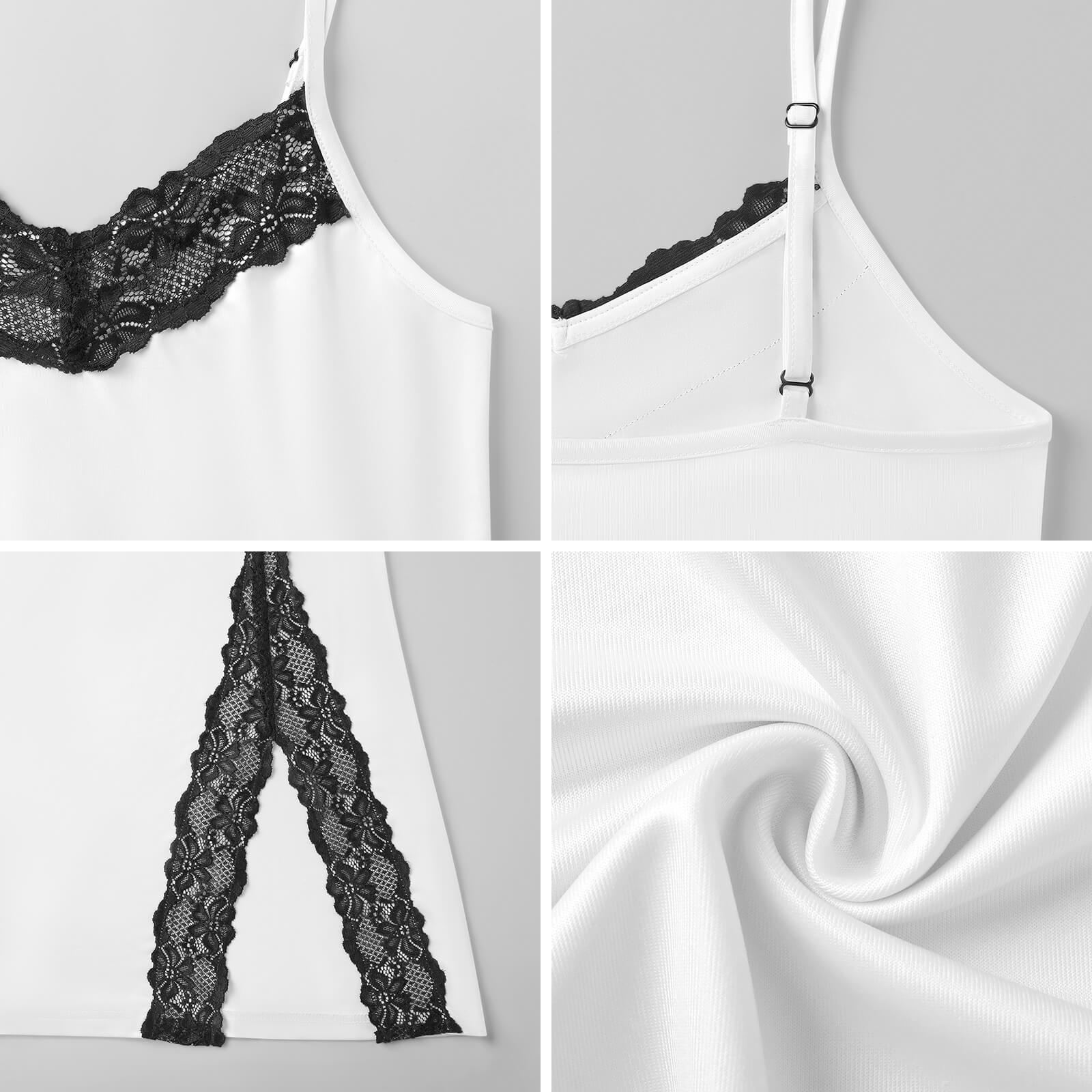 200gsm Lace Camisole Pajama Dress(All-Over Printing)elegant fire black red