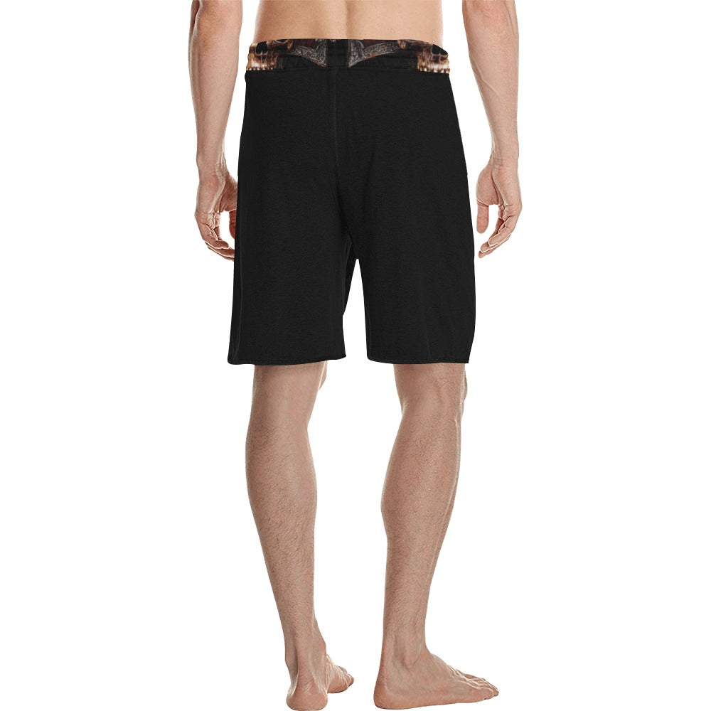Men's All Over Print Casual Shorts with Drawstring