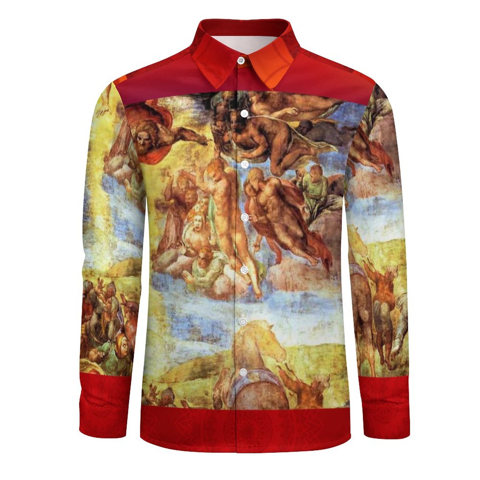 Men's Long Sleeve Shirt with Pocket(All-Over Printing) classic painting