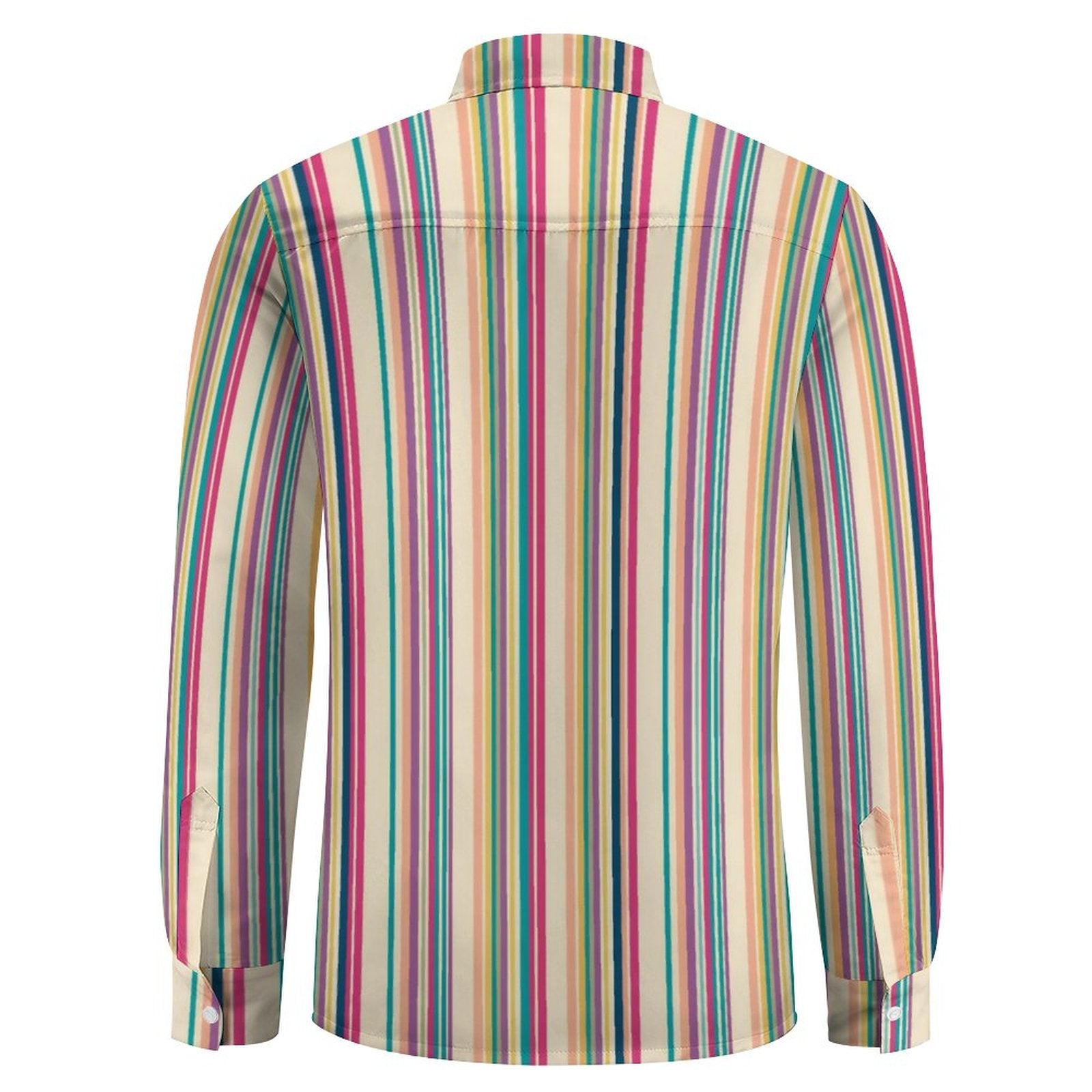 135gsm Casual Long-Sleeve Shirt for Men(All-Over Printing) italian stripes