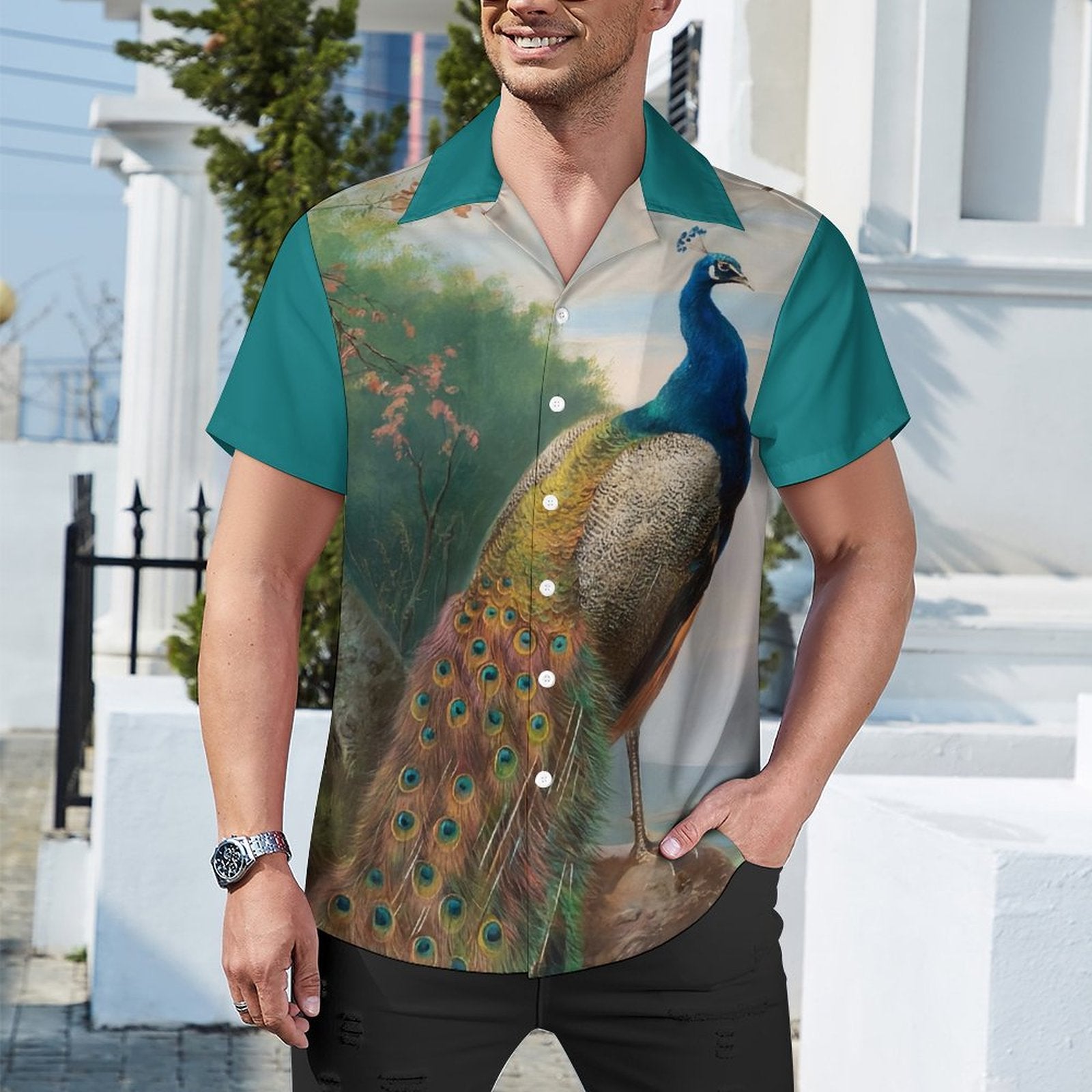 Short Sleeve Cuban Collar Shirt(All-Over Printing)