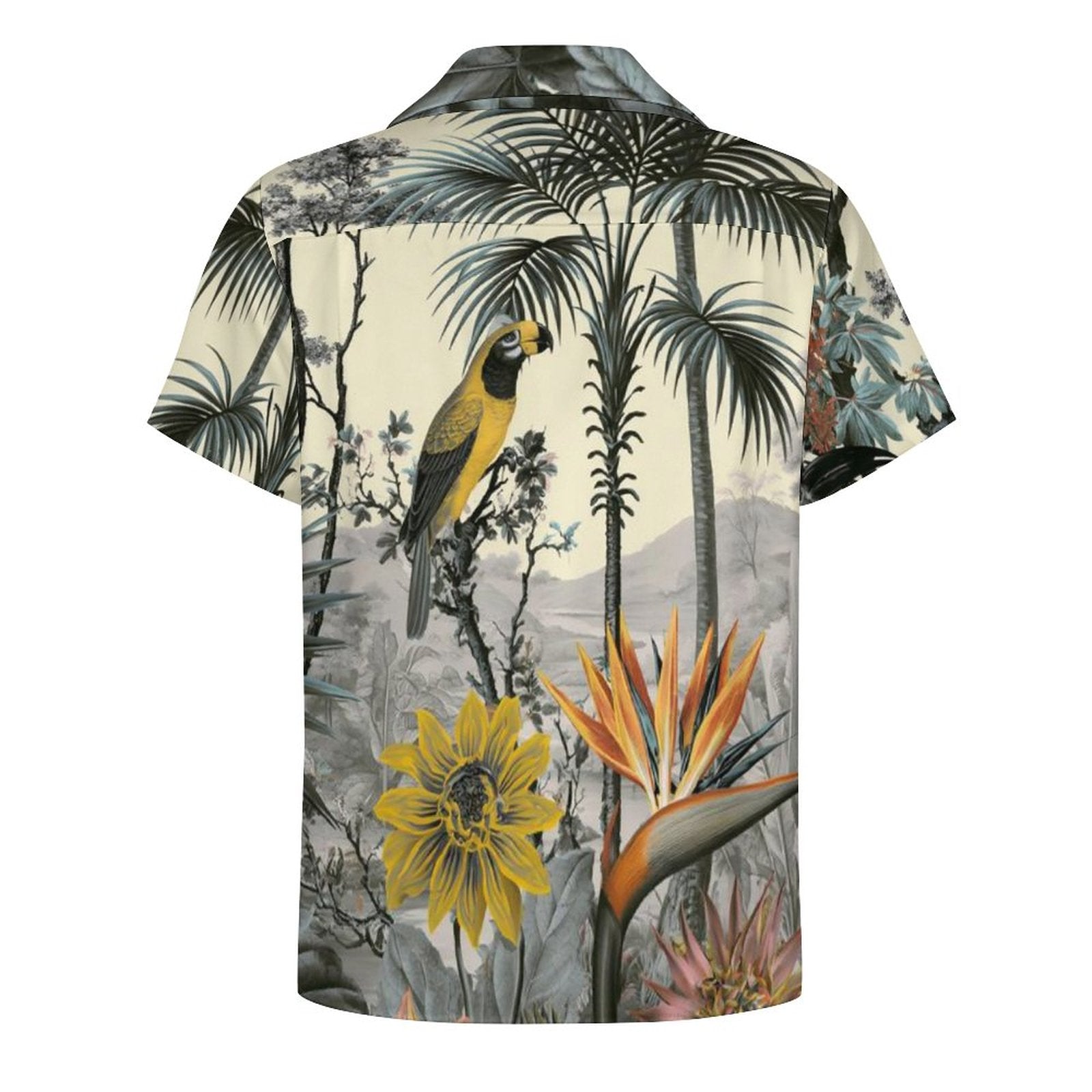 Short Sleeve Cuban Collar Shirt(All-Over Printing) Hawaiian yellow