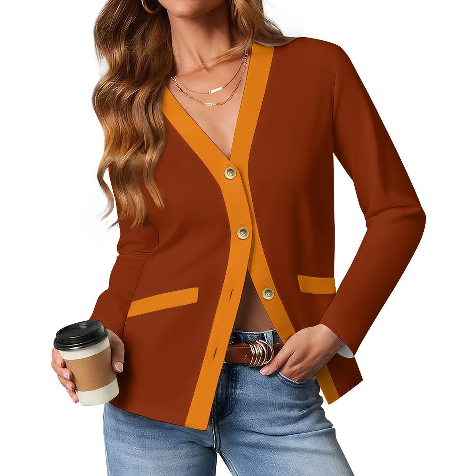 170gsm Women's Lightweight Cardigan(All-Over Printing)