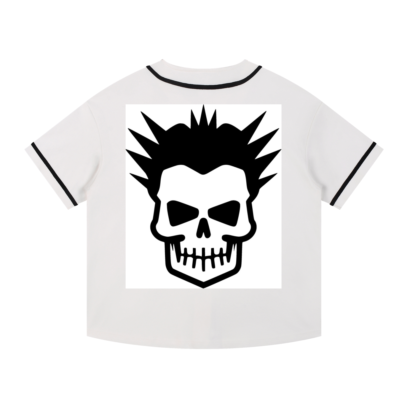 Contrast Piped Button-Up Jersey