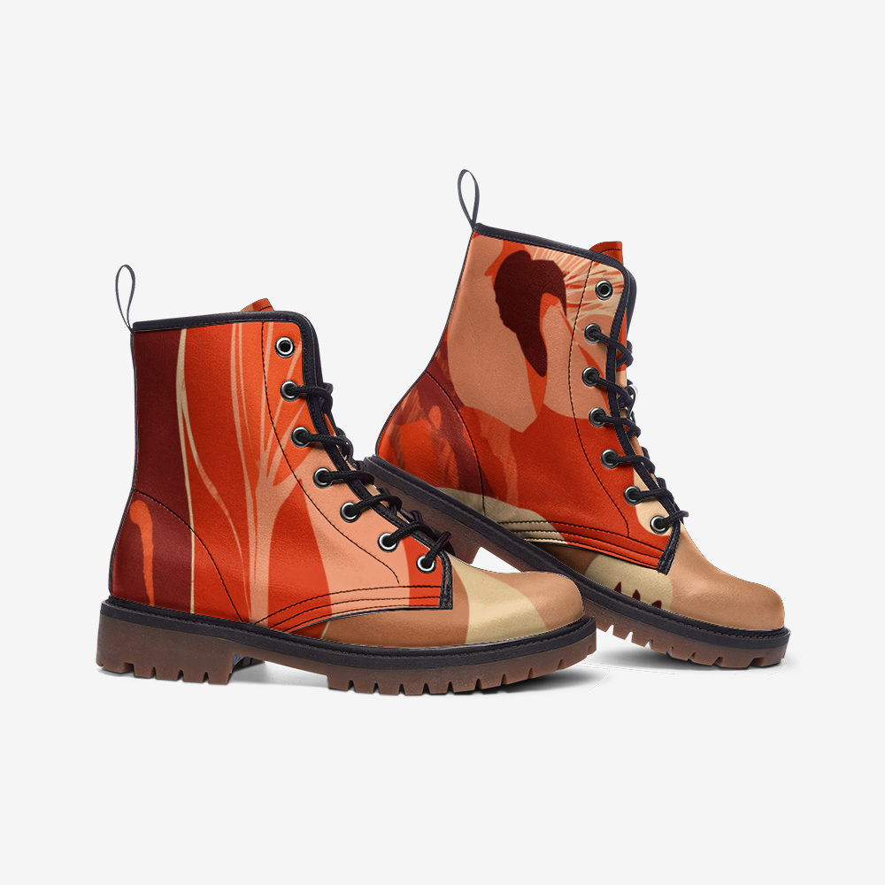Casual Faux Leather Lightweight Wide Fit Boots