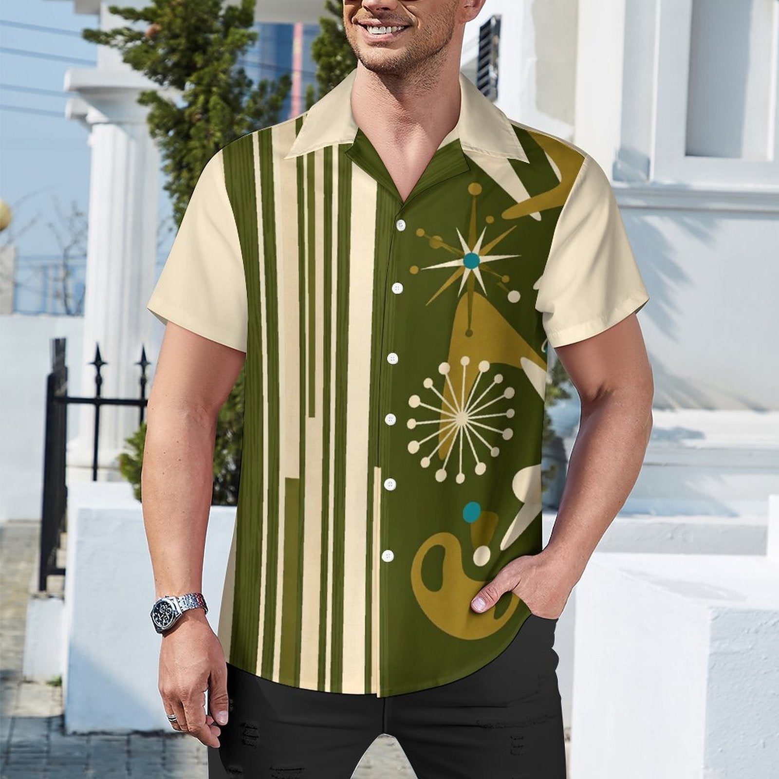 Short Sleeve Cuban Collar Shirt(All-Over Printing)