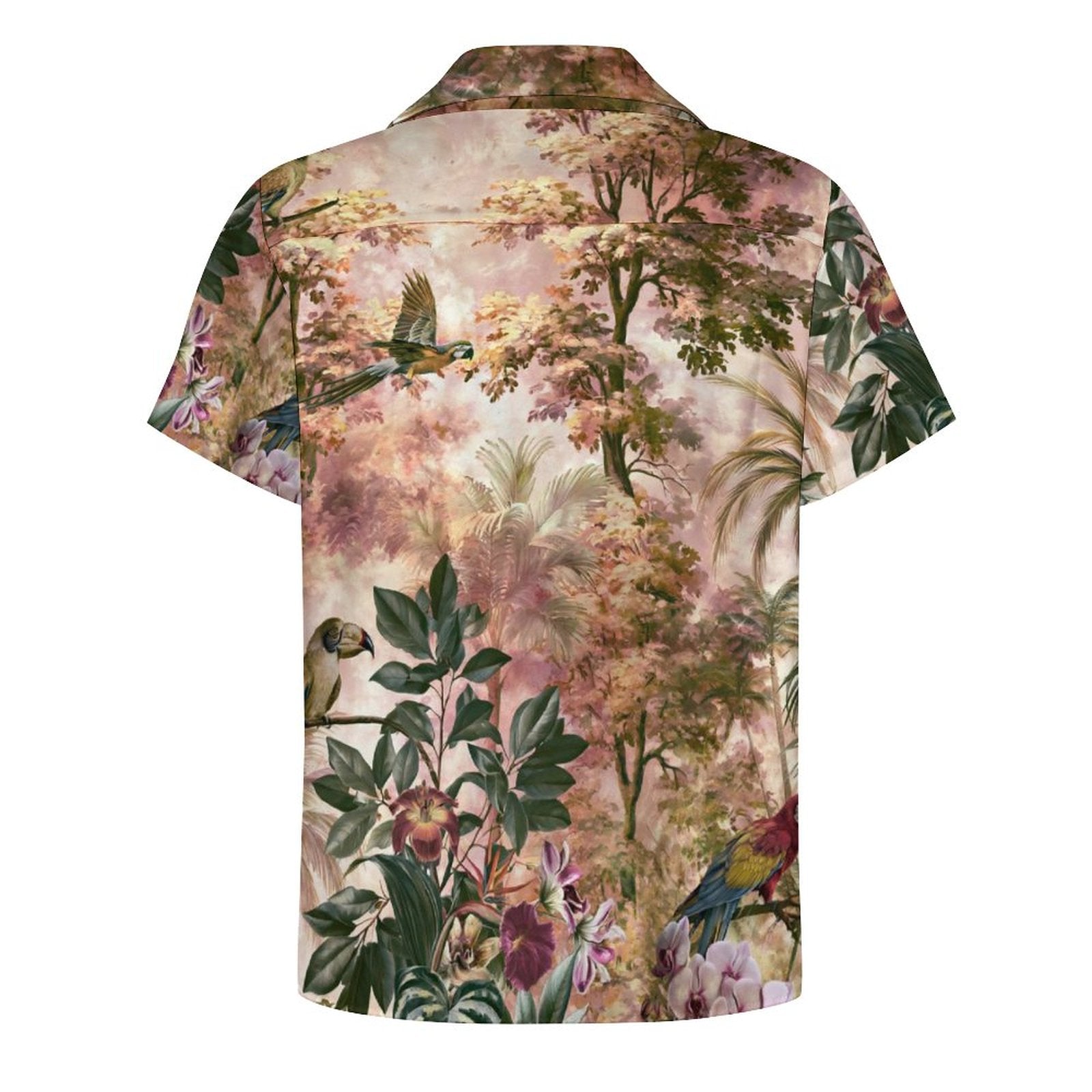 Short Sleeve Cuban Collar Shirt(All-Over Printing) Hawaiian print 2
