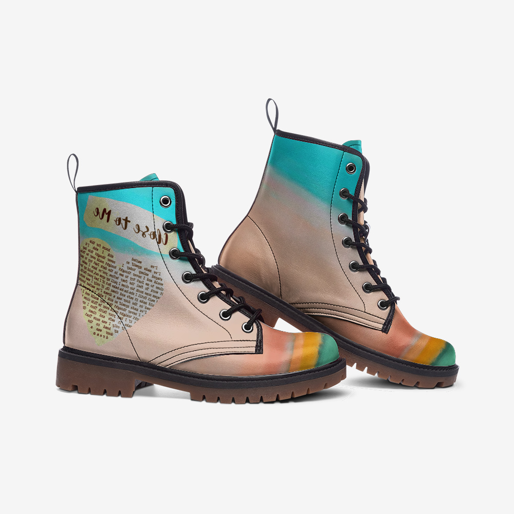 Men's Wide-Fit Faux Leather Casual Boots