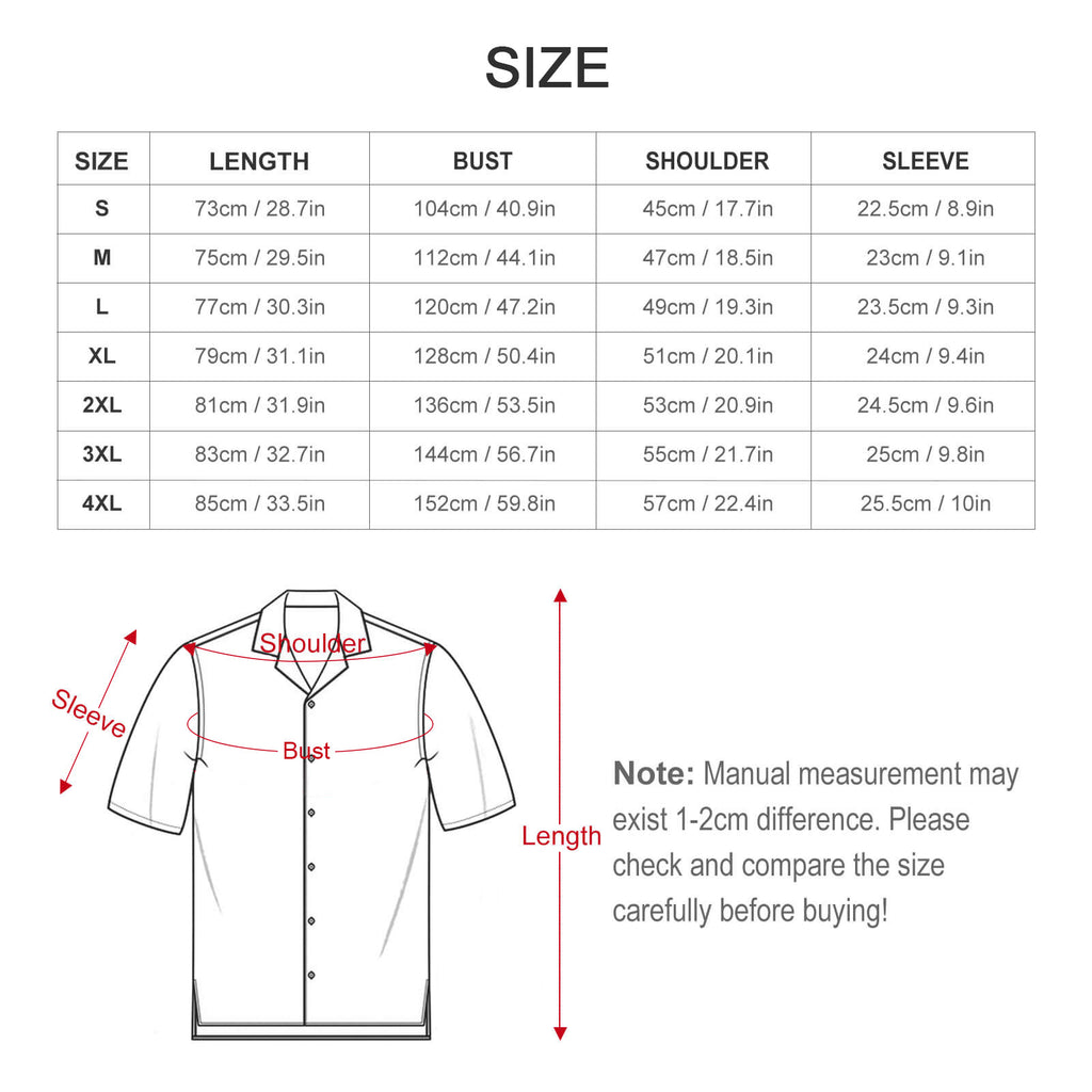 Men's Short Sleeve Hawaiian Print Shirt with Cuban Collar(All-Over Printing) Blue pattern