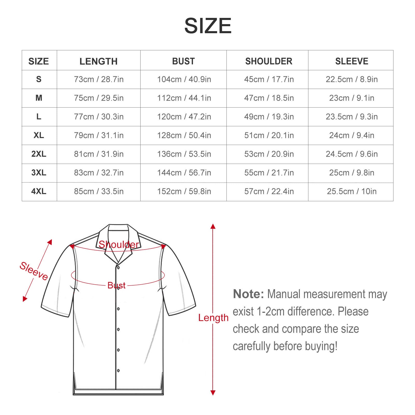 Short Sleeve Cuban Collar Shirt(All-Over Printing) teal beige and rust colored retro