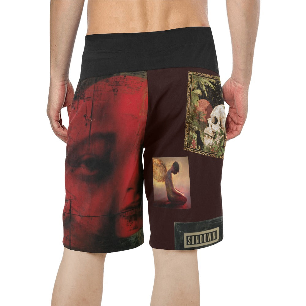 Gothic Dark Carnival (189) Men's All Over Print Board Shorts (Model L16)