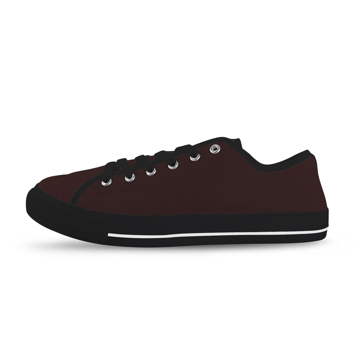 Men's Custom Seattle Nylon Canvas Low Top Casual Shoes - Maroon