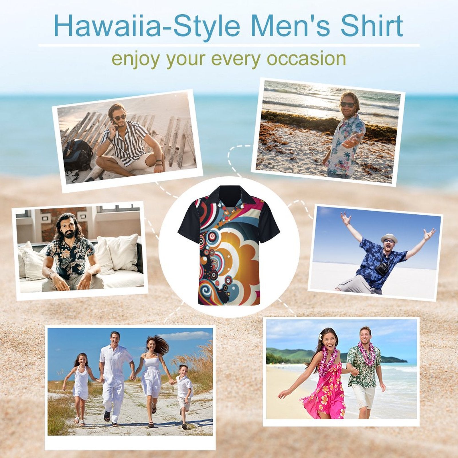 Short Sleeve Cuban Collar Shirt(All-Over Printing) trip