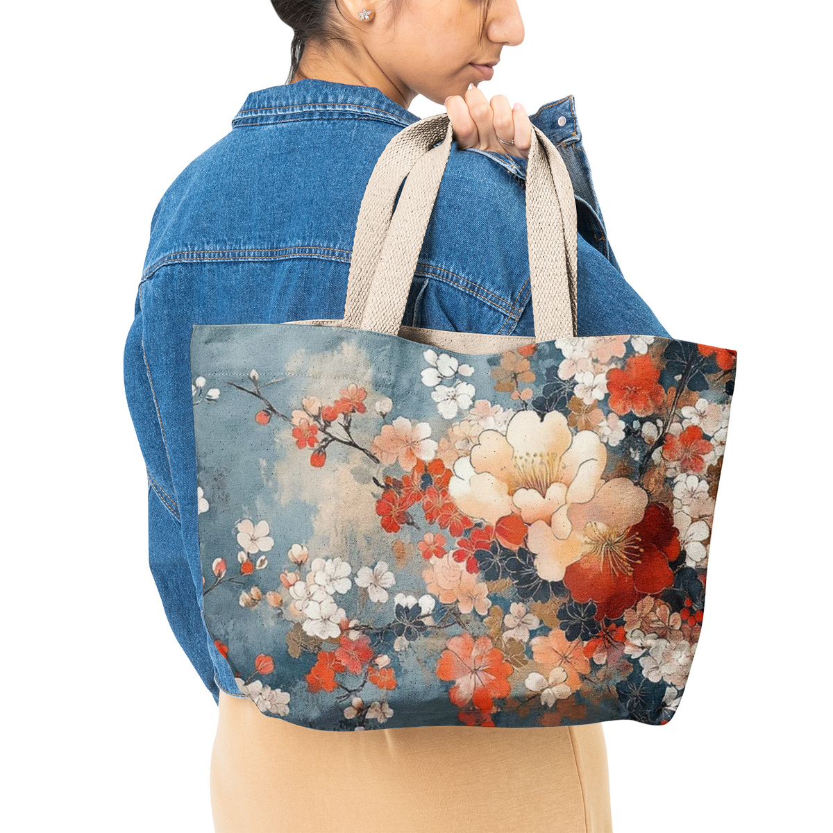 Heavy Duty Cotton Canvas Tote Bag Large Shopping Bag
