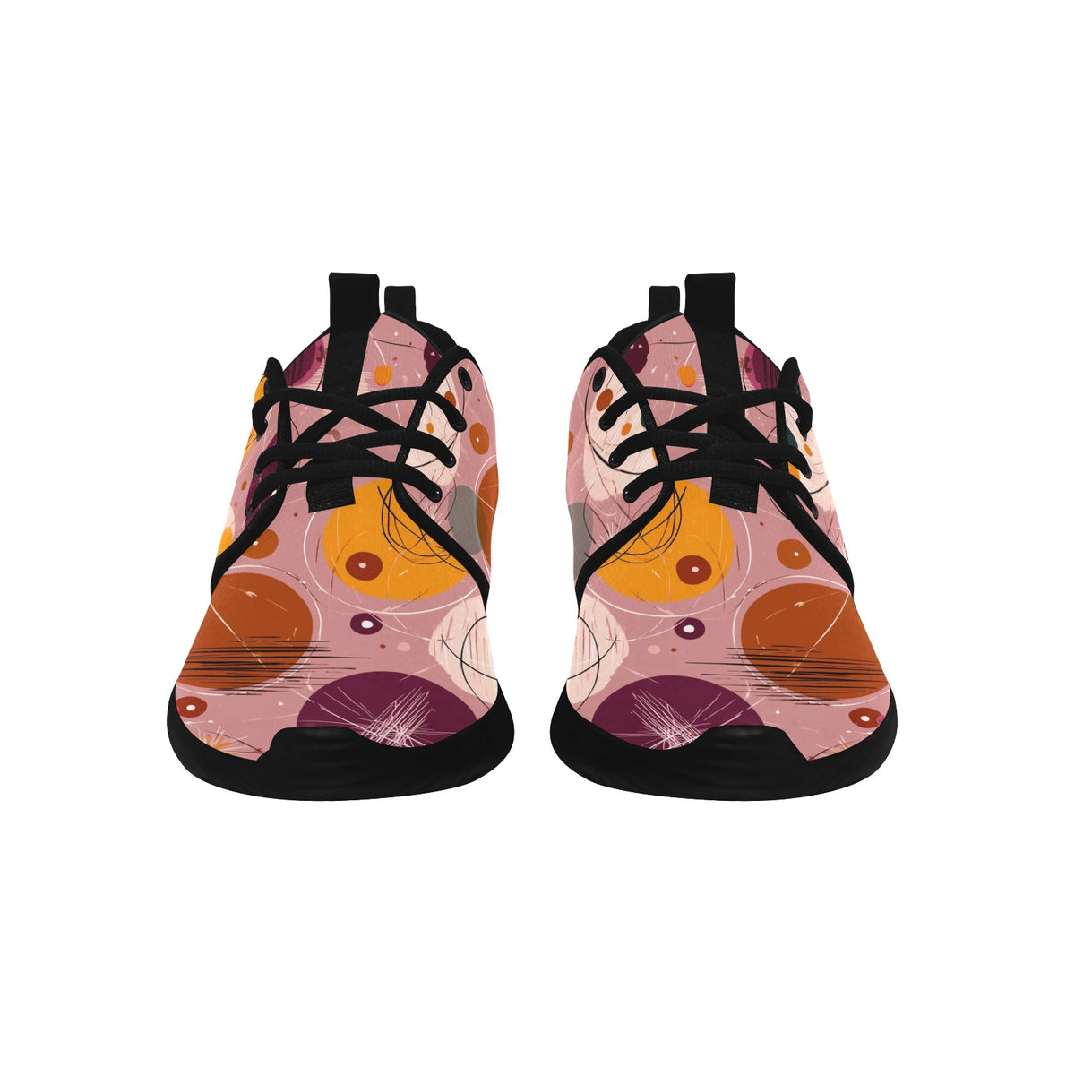 Women's 1950s Retro Atomic Pattern Mesh Sneakers