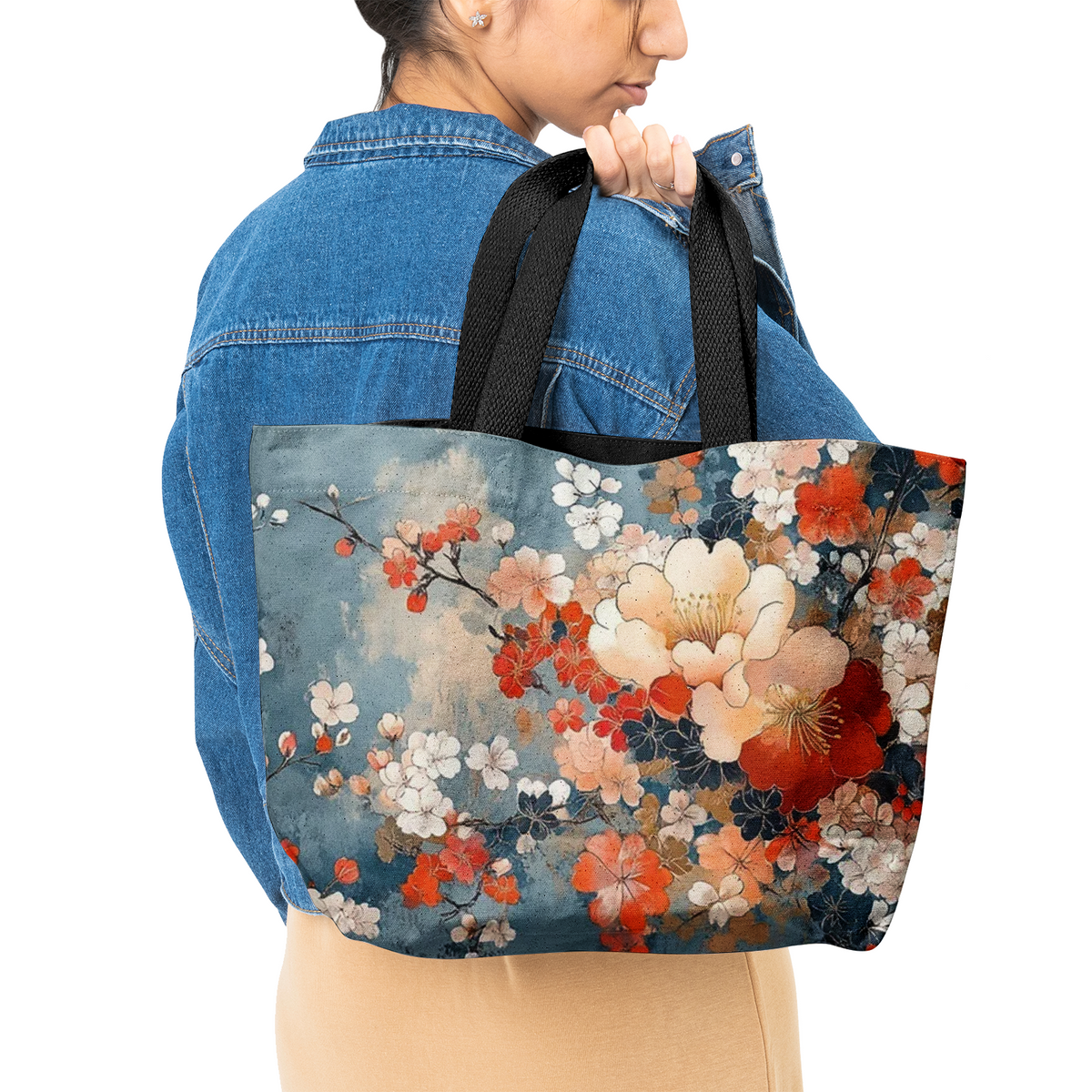 Heavy Duty Cotton Canvas Tote Bag Large Shopping Bag