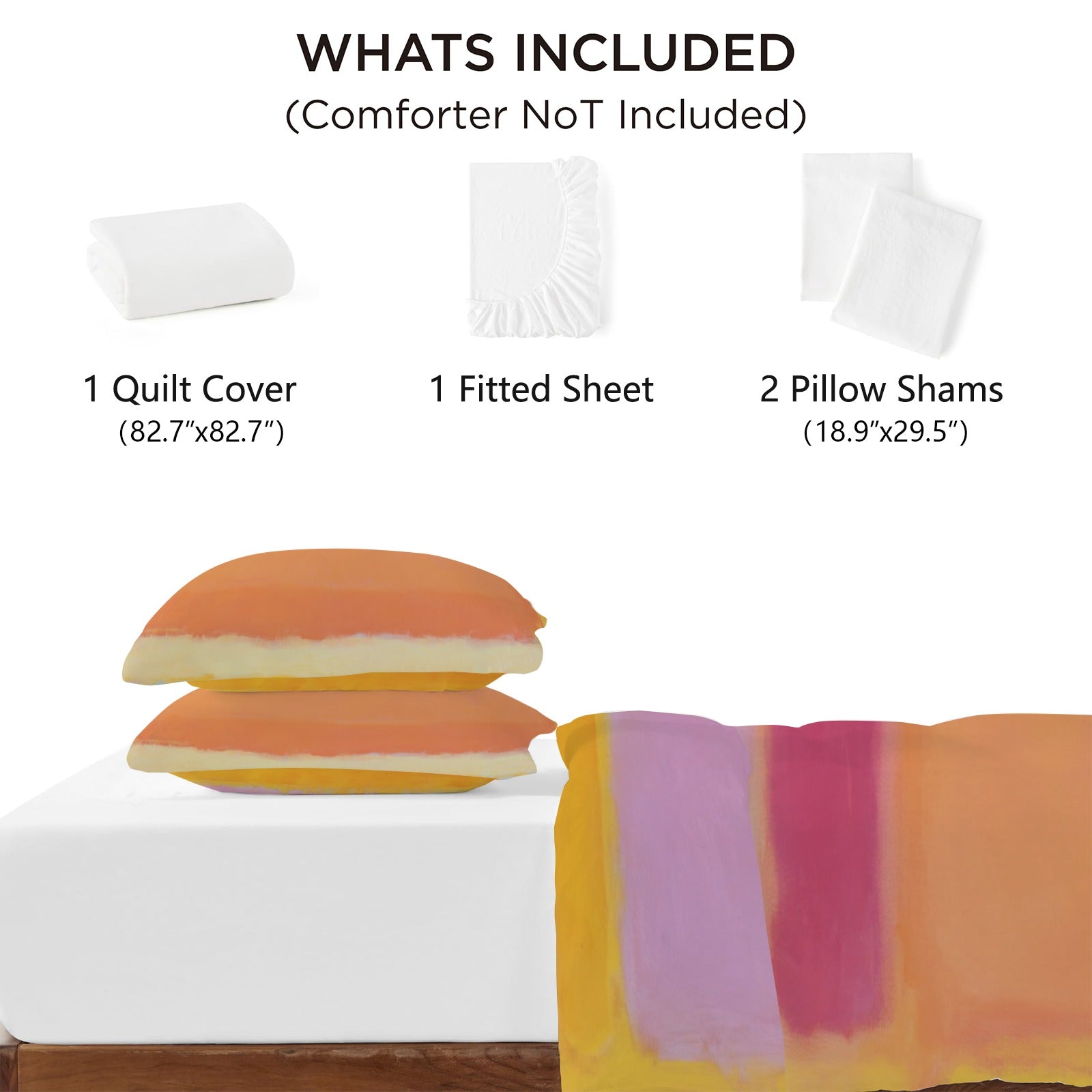 winter.moon_mark_rothko_painting_bright_pastel_tones_--ar_34_--_05f5d550-b3a2-49f2-ae2c-9e24541242c2 4-Piece Bedding Set with Blank Fitted Sheet 82.7x82.7inch