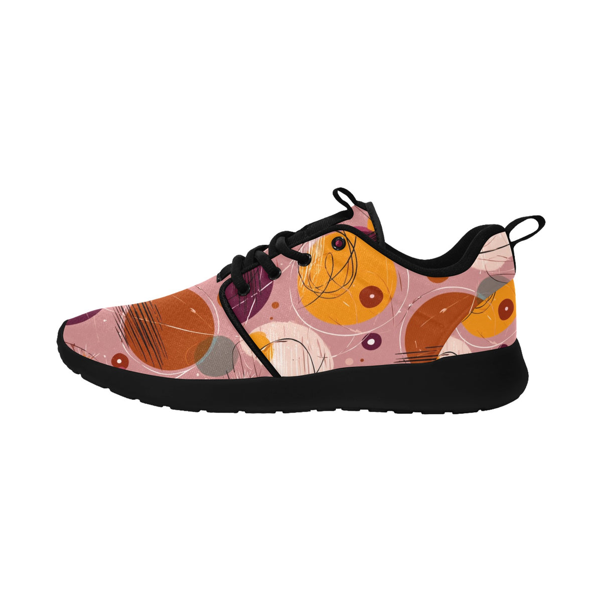 Women's Custom 1950s Atomic Retro Mesh Pull Loop Sneakers