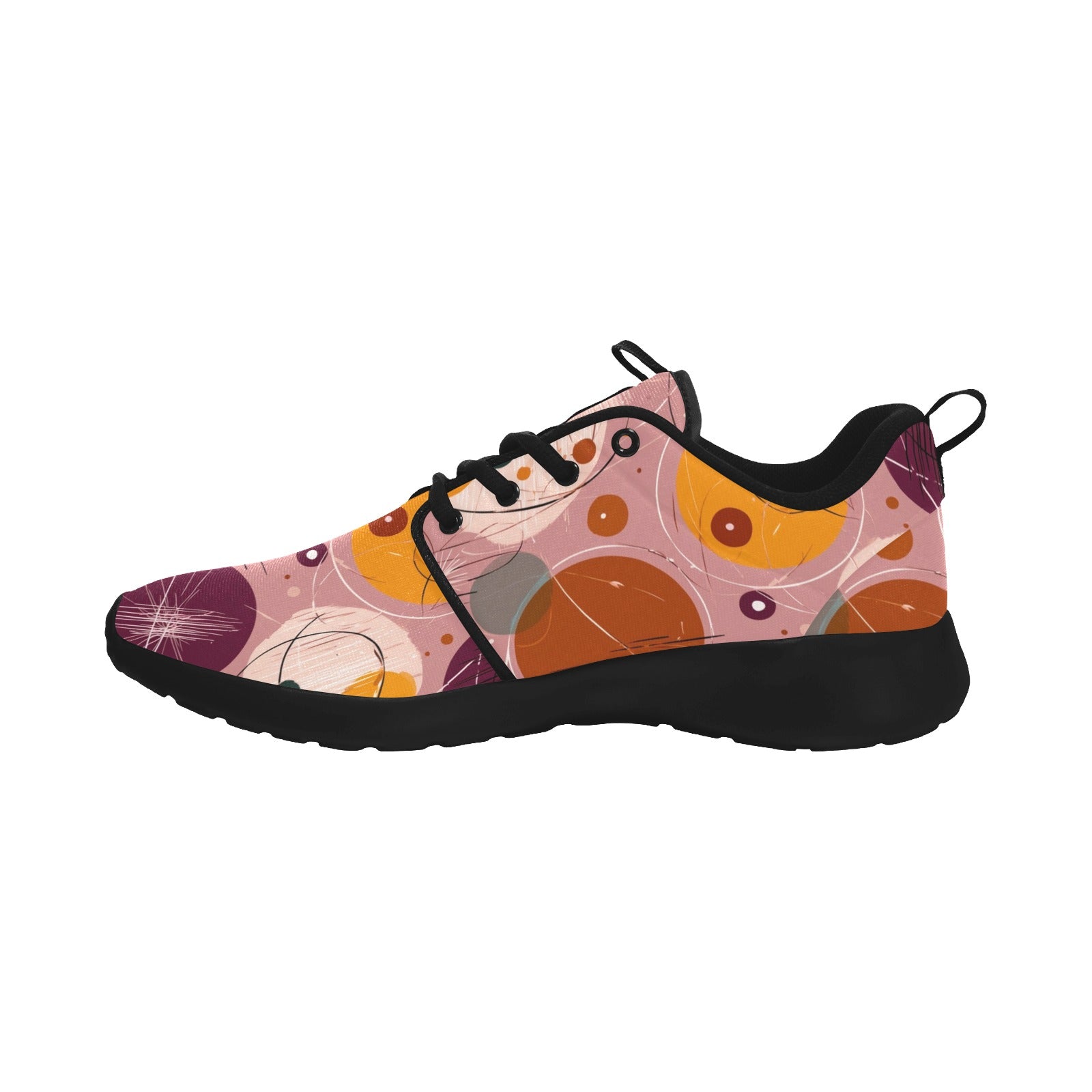 winter.moon_1950s_atomic_retro_art_pattern_textile_--chaos_10_-_639575ad-706c-466e-9cbc-3855f2fc3ba1 Women's Pull Loop Sneakers (Model 02001)