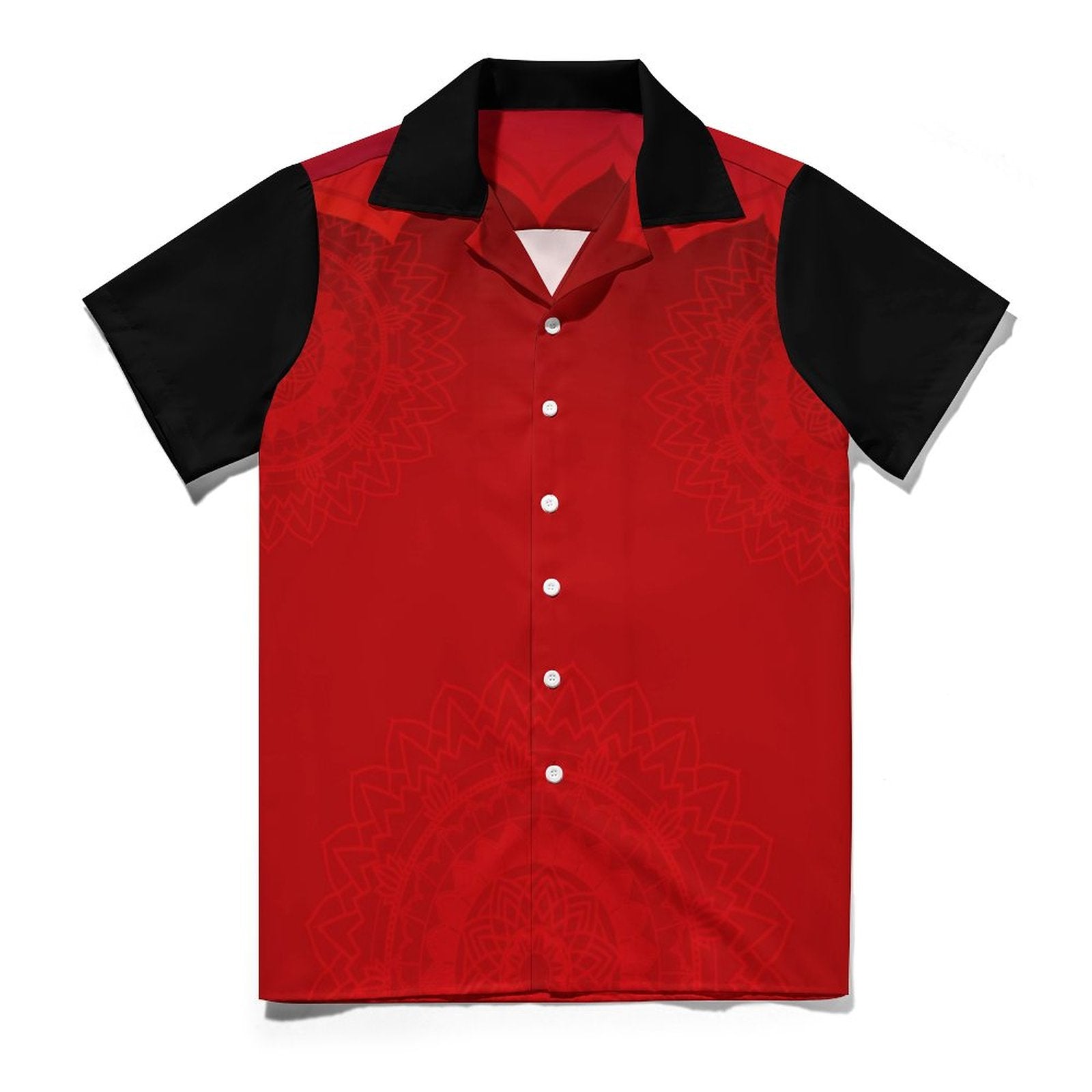 Men's Short Sleeve Hawaiian Print Shirt with Cuban Collar(All-Over Printing)