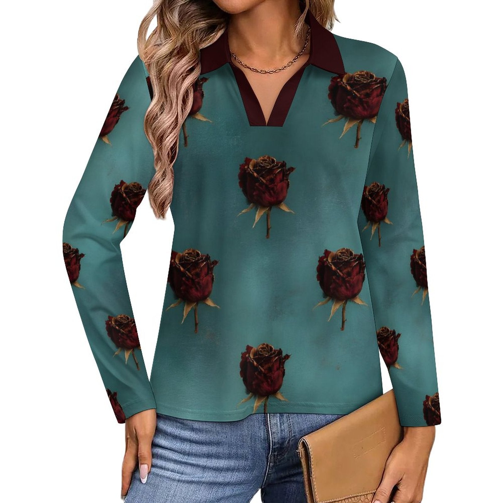 UPF50+ 180gsm Women's Sunscreen Shirt(All-Over Printing)