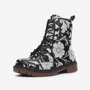 Lace-Up Wide Fit Faux Leather Lightweight Boots