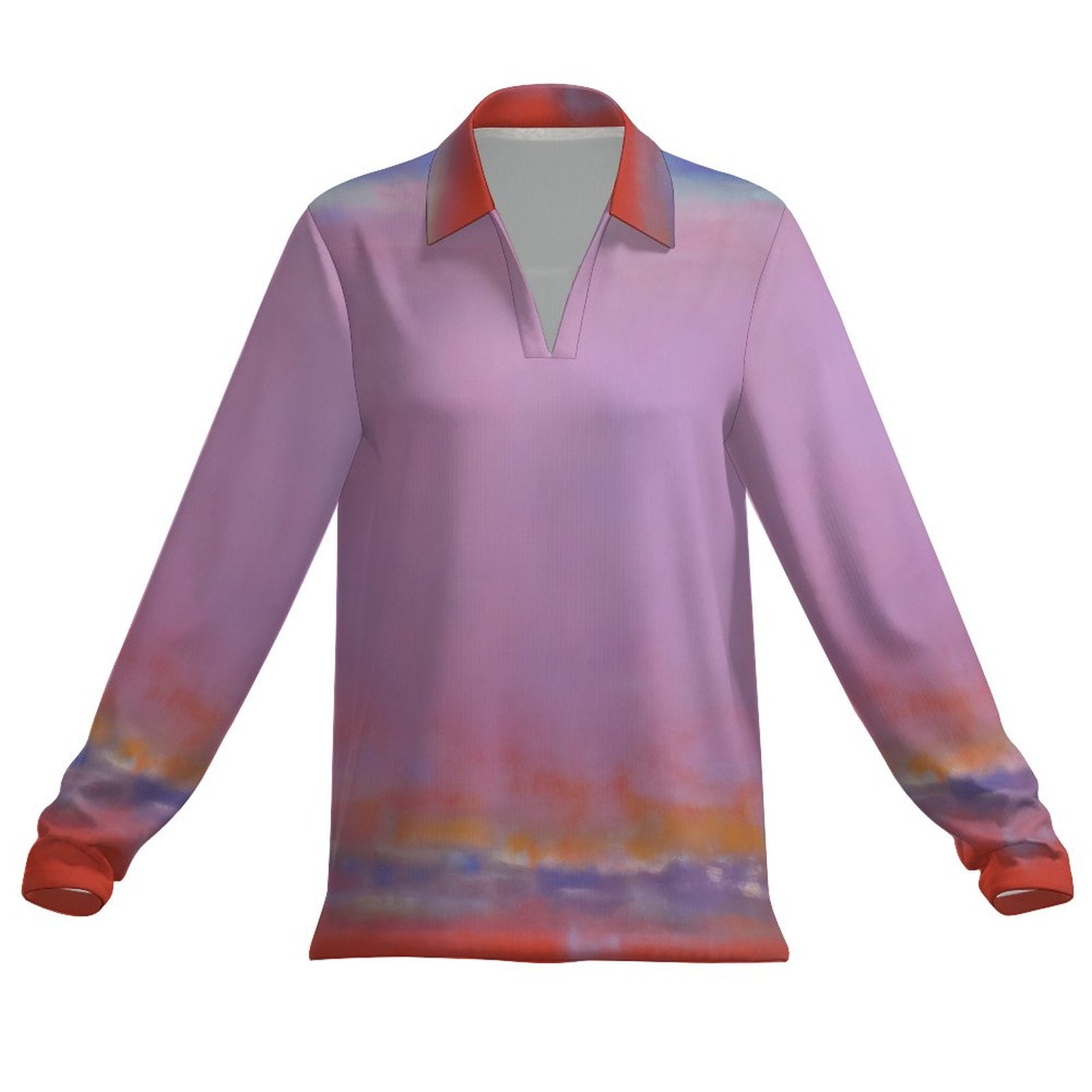 UPF50+ 180gsm Women's Sunscreen Shirt(All-Over Printing) pastel pink boho