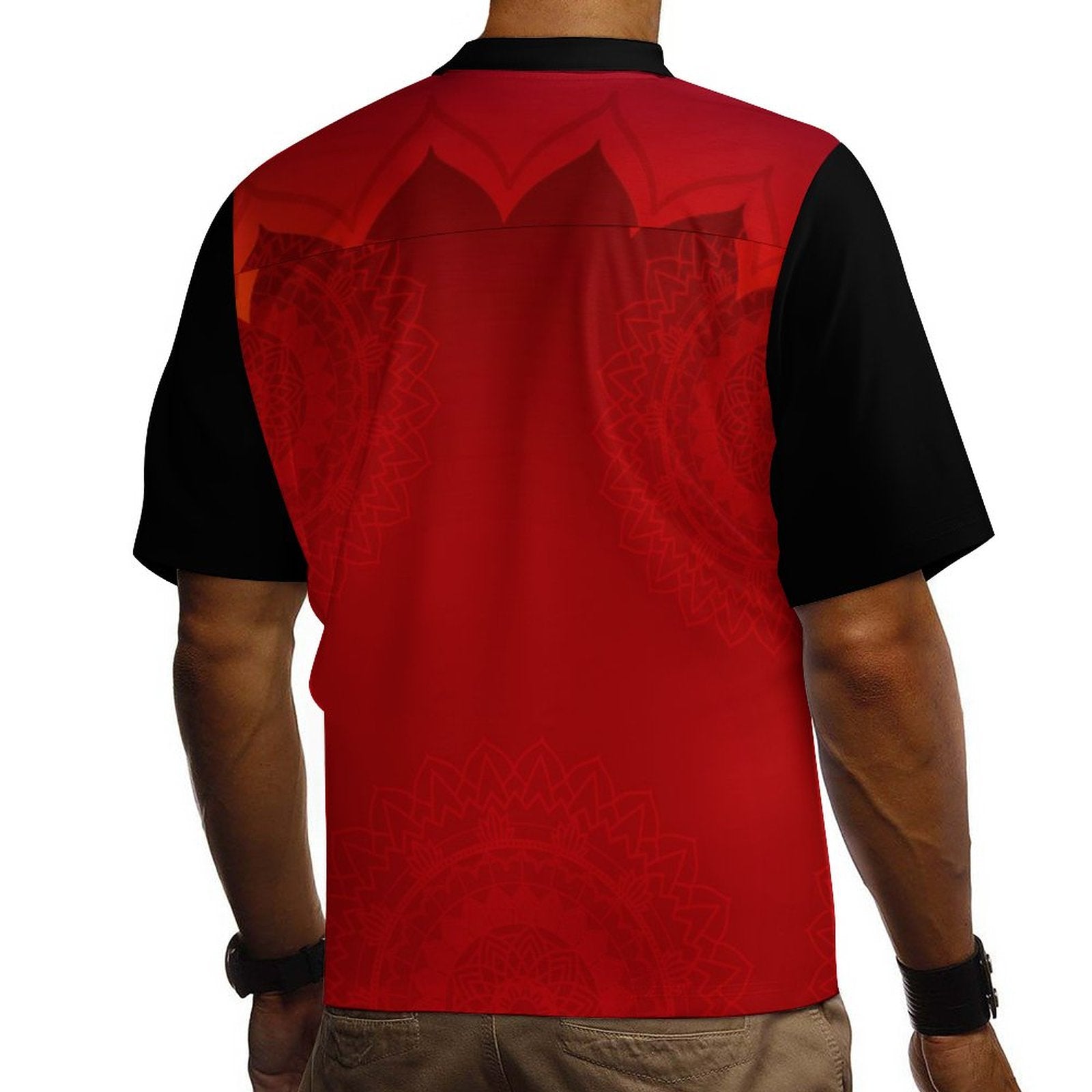 Men's Short Sleeve Hawaiian Print Shirt with Cuban Collar(All-Over Printing)