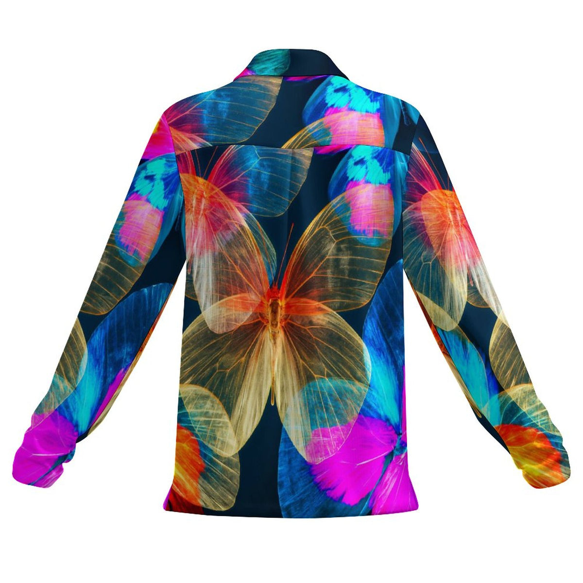 Navy Butterfly V-Neck