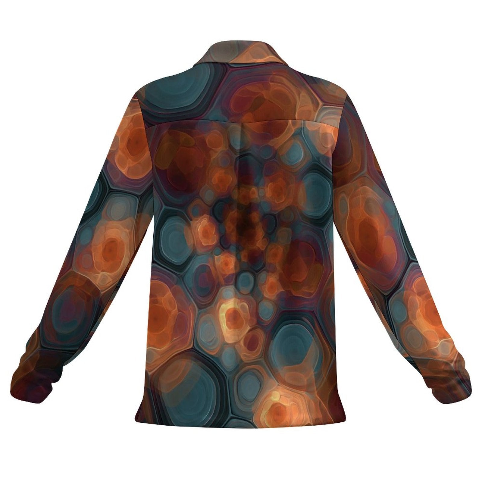 UPF50+ 180gsm Women's Sunscreen Shirt(All-Over Printing) retro psychedelic geometric multicolored design