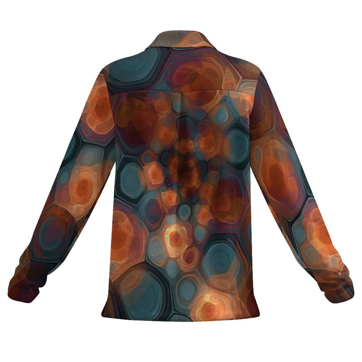 UPF50+ 180gsm Women's Sunscreen Shirt(All-Over Printing) retro psychedelic geometric multicolored design